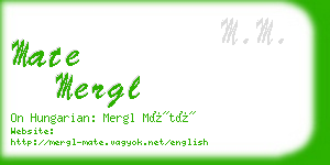 mate mergl business card